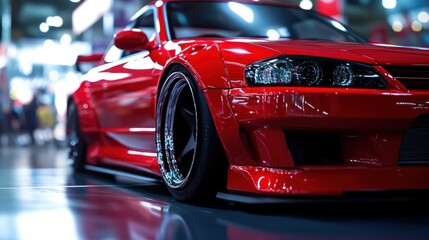 Red Sport Car Close-up