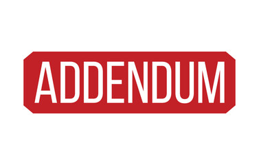 Addendum Rubber Stamp Seal Vector illustration isolated on white background