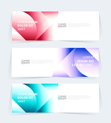 Fototapeta premium Geometric banner design with Vector presentation template. 