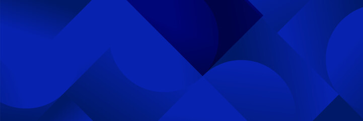 Abstract Blue fluid gradient Geometric banner design background.