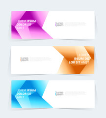 Geometric banner design with Vector presentation template.
