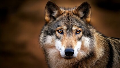 Obraz premium Close up portrait of a wolf