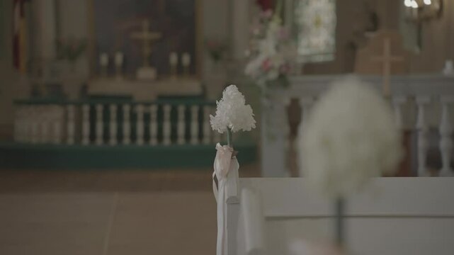 Valmiera, Latvia: ST. SIMONS CHURCH architecture interior religious god slowmotion FHD slog3 10bit