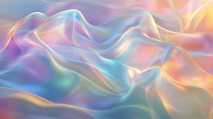 Obraz premium Ethereal Colorful Fabric Waves in Soft Light
