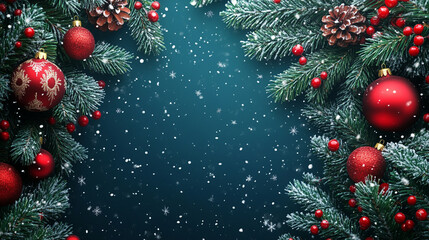 A festive backdrop created to depict an advertisement page with a Christmas theme