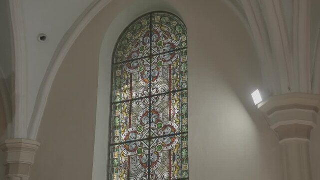 Valmiera, Latvia: ST. SIMONS CHURCH architecture interior religious god slowmotion FHD slog3 10bit