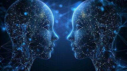 Holographic view of robot head