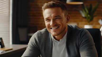 Obraz premium Businessman in a Professional Office Setting