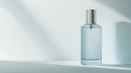 Elegant Glass Bottle with Soft Light Reflection