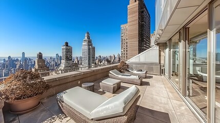 Stunning luxury penthouse apartment featuring an open plan layout and breathtaking panoramic views of the cityscape  The modern