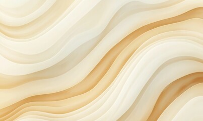 Obraz premium Abstract background with beige and cream wavy lines.