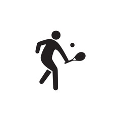 tennis player icon symbol sign vector