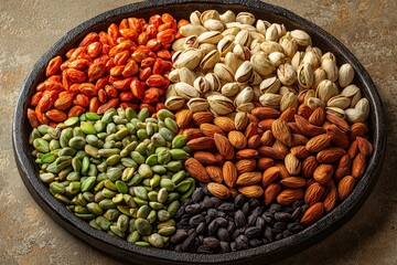 Lunar new year snack tray for celebration of lunar new year in Chinese