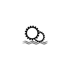 Water energy icon isolated on white background.