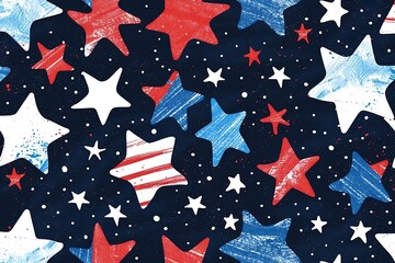 Obraz premium Patriotic star pattern for national celebration