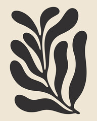 Abstract leaf shape modern trendy icon