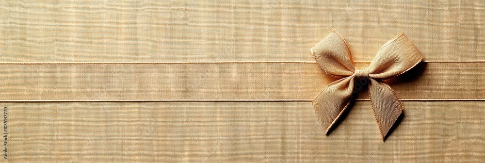 Poster a small bow elegantly rests on textured wrapping paper, adding charm to a gift for any celebration o