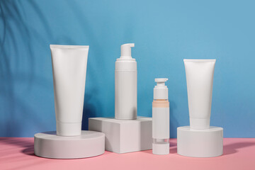 blank cosmetics skincare product or packaging for mock up. Beauty and spa concept.