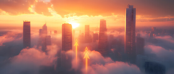 Futuristic Business & Stock Investment Visuals: High-Tech, Neon-Lit Financial Concepts with Modern Urban Backdrops