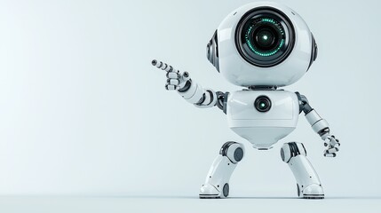 Playful 3D Robo Character with Engaging Pose