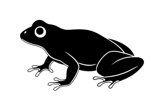 recommend clip art: Frog Silhouette | isolated vector silhouette illustration on white background