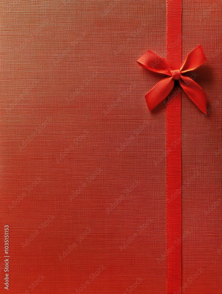 Poster a textured background resembles gift wrapping paper, showcasing a small box adorned with a charming 