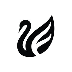 Swan With Letter F Design Logo Inspiration