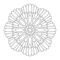 Fototapeta premium Decoration flower paper mandala design coloring book page