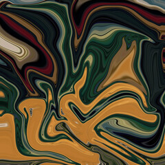 Autumn Swirls: Marbled Abstract in Earth Tones