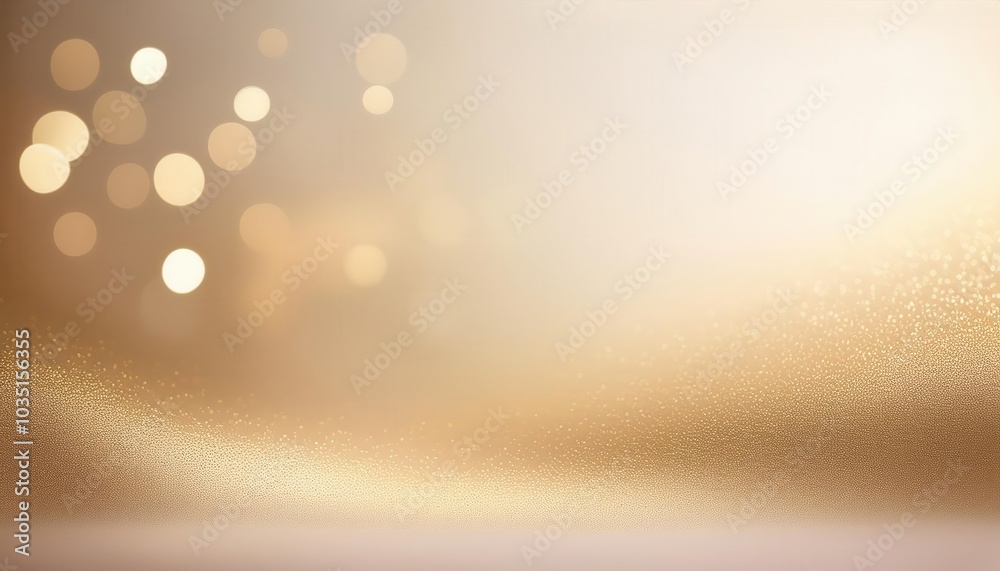 Wall mural luxurious golden bokeh with soft light gradient and sparkling texture. ideal for festive invitations