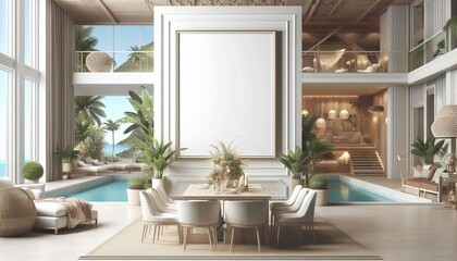 An artistic photo frame mockup design