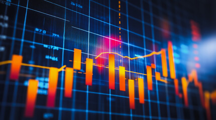 Abstract business  and charts and graphs with statistics to innovative analyze business potential and forecast future development of companies growth.