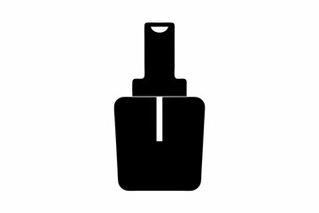 Nail polish bottle icon, Nail polish silhouette vector

