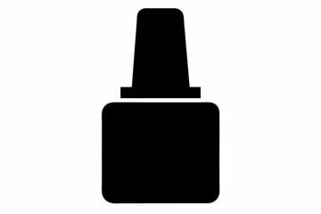 Nail polish silhouette vector, Nail polish bottle icon