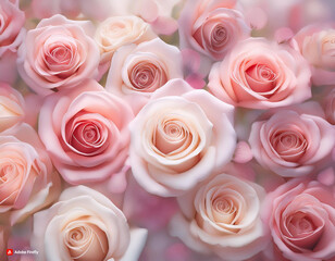 pink roses in a bouquet as background