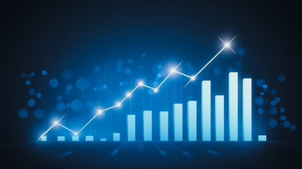 Abstract business  and charts and graphs with statistics to innovative analyze business potential and forecast future development of companies growth.