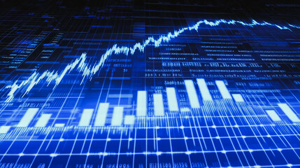 Abstract business  and charts and graphs with statistics to innovative analyze business potential and forecast future development of companies growth.