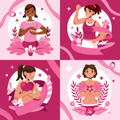 Breast cancer awareness month mini composition setba