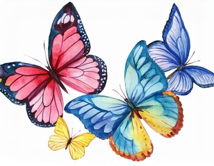  of a watercolor butterfly on a white background