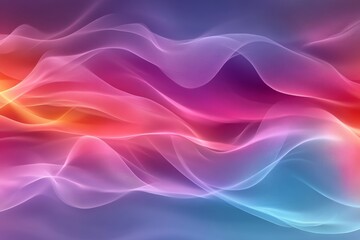 Fototapeta premium Vibrant abstract waves of color blending seamlessly symbolizing movement creativity and the dynamic flow of energy in an ethereal dreamlike composition