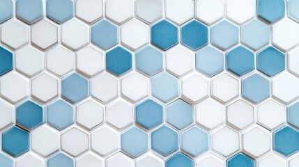 Naklejka premium Stylish Hexagonal Tiles in Soft Blue Tones