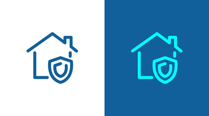 Simple Home security icon. real estate vector icon. house logo illustration. fit for a home security, building protection.