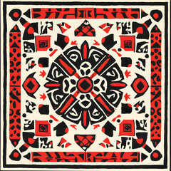 Geometric and Organic Doodle Tile and Carpet Designs with White Borders | Hand-drawn, Abstract, Floral, and Symmetrical Patterns in Soft Pastel and Earth Tones