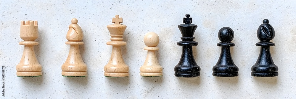 Poster a chessboard in the middle of an intense game with carefully positioned pieces and the next strategi