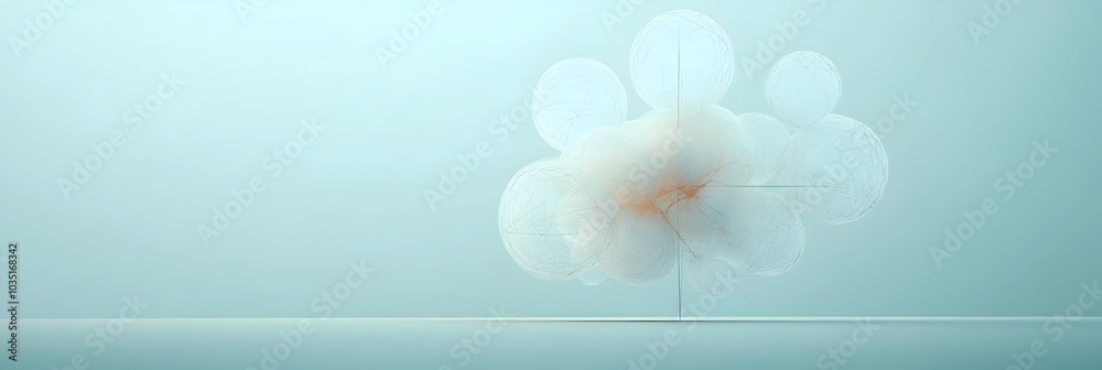 Aufkleber a mesmerizing abstract composition of blurred fluid shapes and forms that create a sense of depth dy