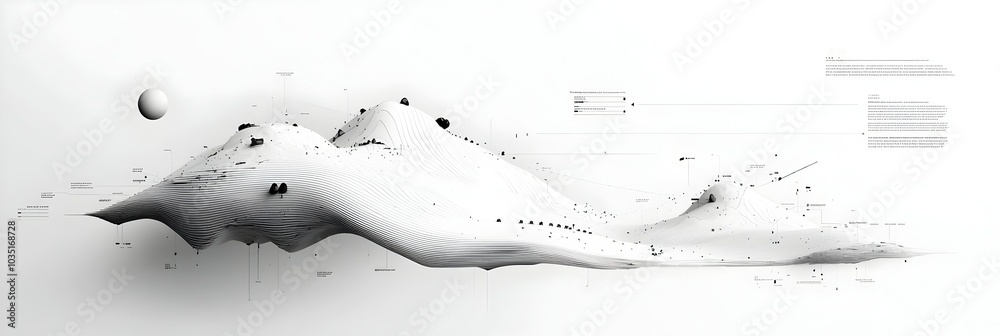 Poster Abstract topographic line patterns ideal for creating visually striking and informative infographics maps data visualizations and various digital and print design projects