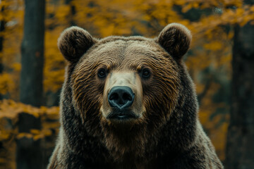 Fototapeta premium An animal in an autumn forest created with generative AI technology