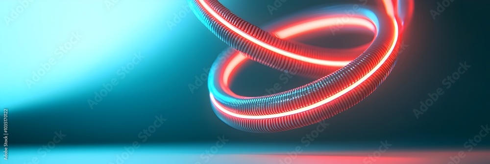 Poster Captivating abstract background with dynamic fluid neon wave patterns against a dark backdrop  Visually striking and futuristic design for digital art visuals and media projects