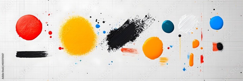 Poster Captivating abstract artwork featuring dynamic paintbrush strokes effortlessly floating on a transparent background creating a visually striking and modern digital painting