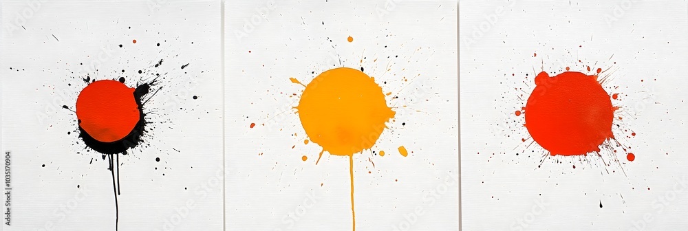 Aufkleber Captivating ink splashes and watercolor stains blending together in a dynamic abstract composition  Fluid colorful patterns with a modern minimalist aesthetic